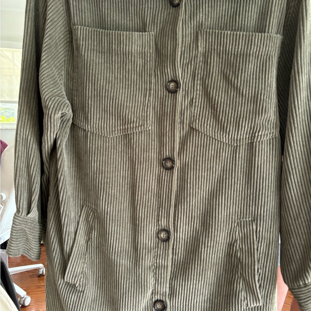 Ashley By 26 International Taupe Corduroy Shirt
